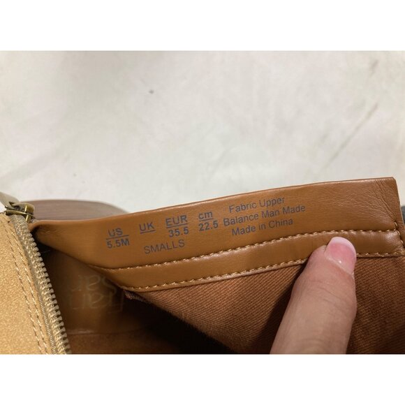 Franco Sarto Womens Tan Suede Ankle Boots With Block Heel Size 5.5M US Brand New - Picture 5 of 5